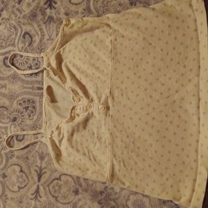 John Galt for Brandly Melville cream colored cotton crop top